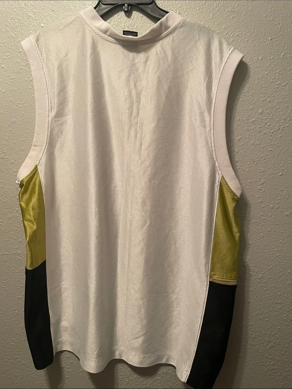 Vintage Jordan Men’s Sleeveless Basketball Jersey White Black and gold